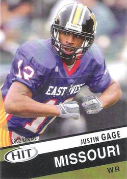 2003 SAGE HIT #12 Justin Gage Front