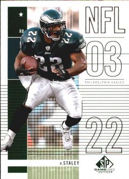2003 SP Game Used #8 Duce Staley Front