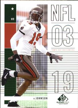 2003 SP Game Used #32 Keyshawn Johnson Front