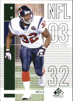 2003 SP Game Used #71 Jonathan Wells Front