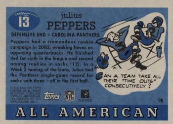 2003 Topps All American #13 Julius Peppers Back