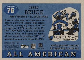 2003 Topps All American #76 Isaac Bruce Back