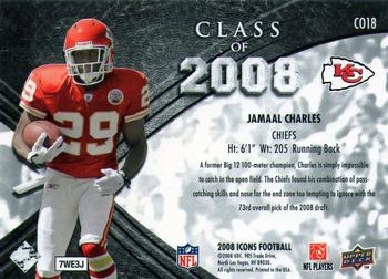 2008 Upper Deck Icons - Class of 2008 Gold #CO18 Jamaal Charles Back