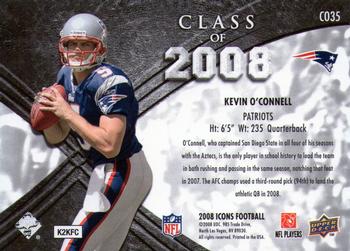 2008 Upper Deck Icons - Class of 2008 Gold #CO35 Kevin O'Connell Back