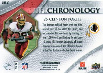 2008 Upper Deck Icons - NFL Chronology Gold #CHR30 Clinton Portis Back