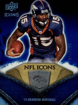 2008 Upper Deck Icons - NFL Icons Blue #NFL3 Brandon Marshall Front