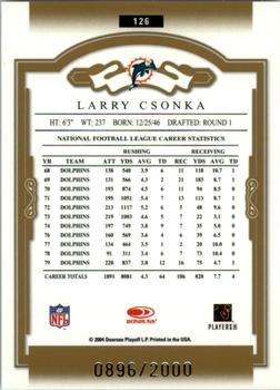 2004 Donruss Classics #126 Larry Csonka Back