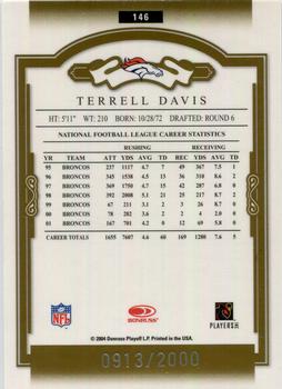 2004 Donruss Classics #146 Terrell Davis Back