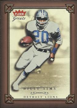 2004 Fleer Greats of the Game #42 Billy Sims Front