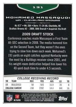 2009 Bowman Chrome - Rookies Bronze #131 Mohamed Massaquoi Back