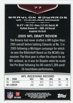 2009 Bowman Draft Picks - Blue #77 Braylon Edwards Back