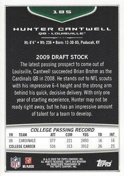 2009 Bowman Draft Picks - Red #185 Hunter Cantwell Back