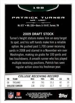 2009 Bowman Draft Picks - Red #198 Patrick Turner Back