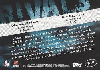 2009 Bowman Draft Picks - Rivals #R10 Worrell Williams / Rey Maualuga Back