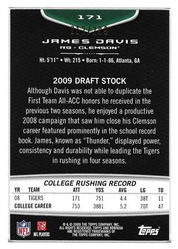 2009 Bowman Draft Picks - White #171 James Davis Back