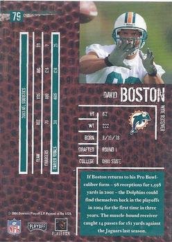 2004 Playoff Hogg Heaven #79 David Boston Back