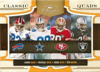 2009 Donruss Classics - Classic Quads #1 Andre Reed / Michael Irvin / Jerry Rice / Tim Brown Front