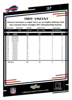 2004 Score #37 Troy Vincent Back
