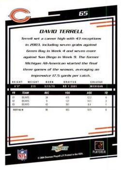 2004 Score #65 David Terrell Back