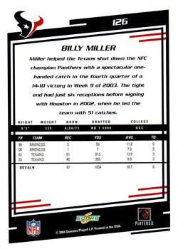 2004 Score #126 Billy Miller Back