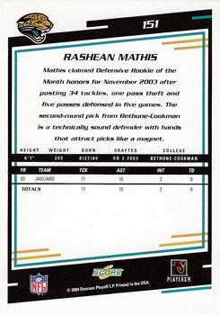 2004 Score #151 Rashean Mathis Back