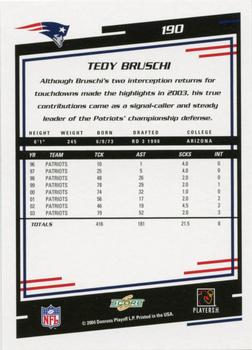 2004 Score #190 Tedy Bruschi Back