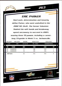 2004 Score #263 Eric Parker Back