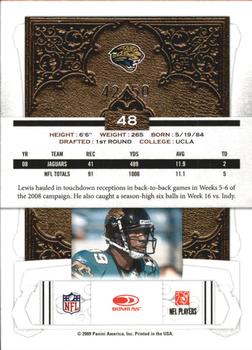 2009 Donruss Classics - Timeless Tributes Gold #48 Marcedes Lewis Back