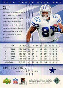 2004 SPx #26 Eddie George Back