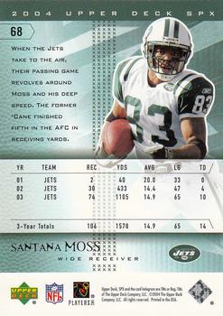 2004 SPx #68 Santana Moss Back
