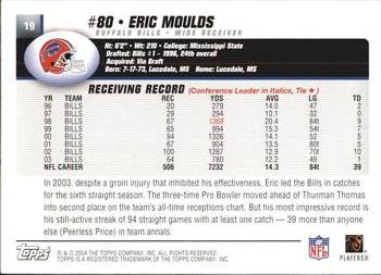2004 Topps #19 Eric Moulds Back