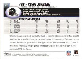 2004 Topps #57 Kevin Johnson Back