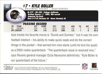 2004 Topps #65 Kyle Boller Back