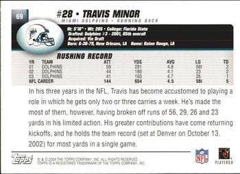 2004 Topps #69 Travis Minor Back
