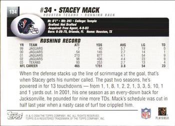 2004 Topps #134 Stacey Mack Back