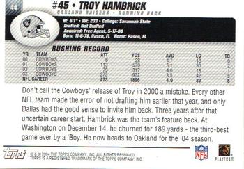 2004 Topps #44 Troy Hambrick Back