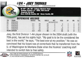 2004 Topps Chrome #266 Joey Thomas Back