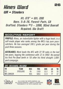 2004 Topps Draft Picks & Prospects #26 Hines Ward Back
