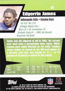 2004 Topps Pristine #8 Edgerrin James Back