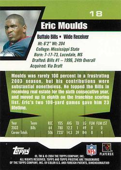 2004 Topps Pristine #18 Eric Moulds Back