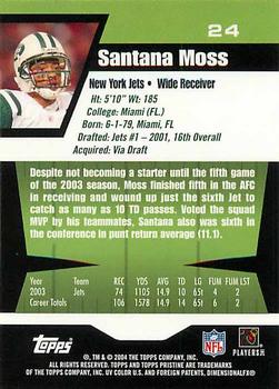 2004 Topps Pristine #24 Santana Moss Back