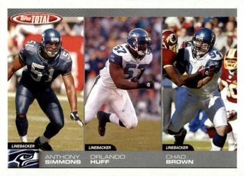 2004 Topps Total #302 Anthony Simmons / Orlando Huff / Chad Brown Front