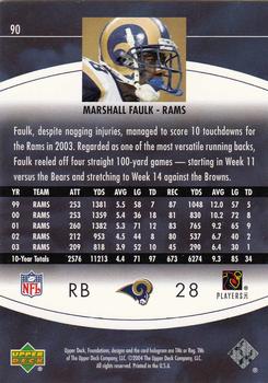 2004 Upper Deck Foundations #90 Marshall Faulk Back