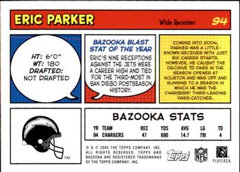 2005 Bazooka #94 Eric Parker Back