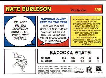 2005 Bazooka #119 Nate Burleson Back