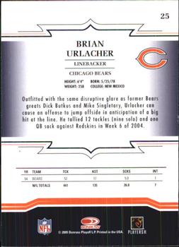 2005 Donruss Throwback Threads #25 Brian Urlacher Back