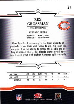 2005 Donruss Throwback Threads #27 Rex Grossman Back