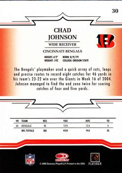 2005 Donruss Throwback Threads #30 Chad Johnson Back