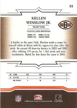 2005 Donruss Throwback Threads #35 Kellen Winslow Jr. Back