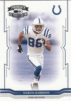 2005 Donruss Throwback Threads #64 Marvin Harrison Front